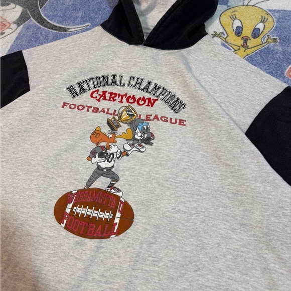 Vintage Rocky and Bullwinkle short sleeve hoodie - Picture 2 of 3